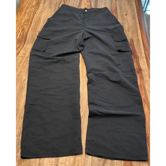 Weissman Wide Leg Cargo Pants Women's Mid Rise Black Dancewear Size SA - Picture 12 of 16